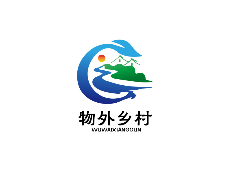 秦光华的物外乡村logo设计