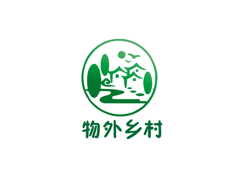 秦光华的物外乡村logo设计