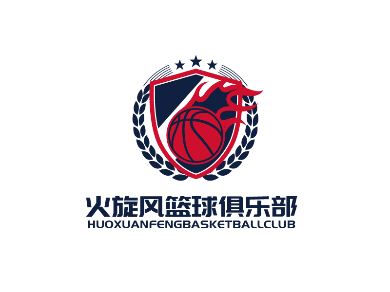 张俊的火旋风篮球俱乐部logo设计