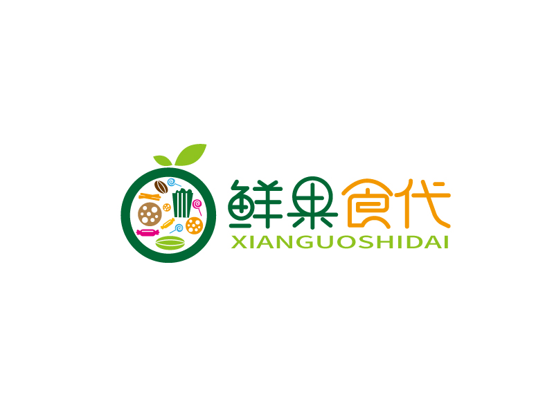 张俊的鲜果食代logo设计