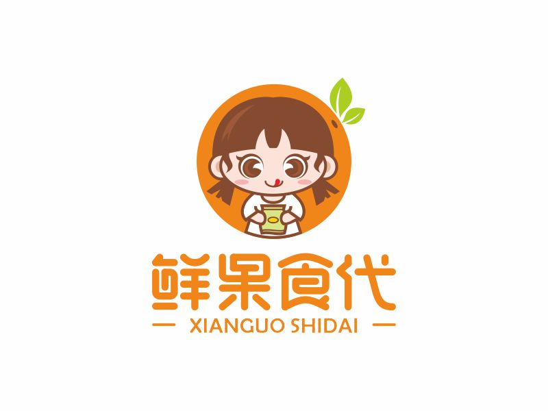 何嘉健的鲜果食代logo设计