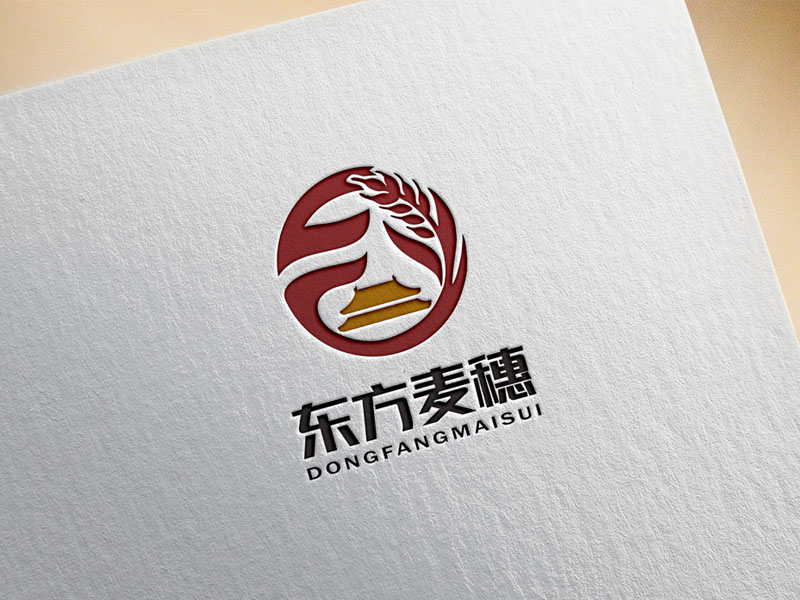 郭庆忠的白酒品牌,东方麦穗logo设计