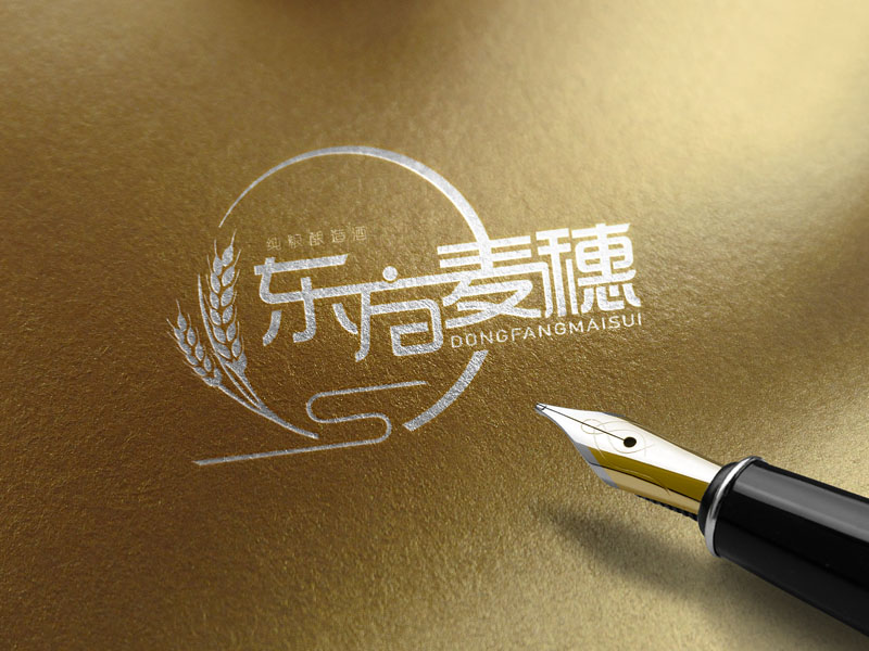 郭庆忠的白酒品牌，东方麦穗logo设计