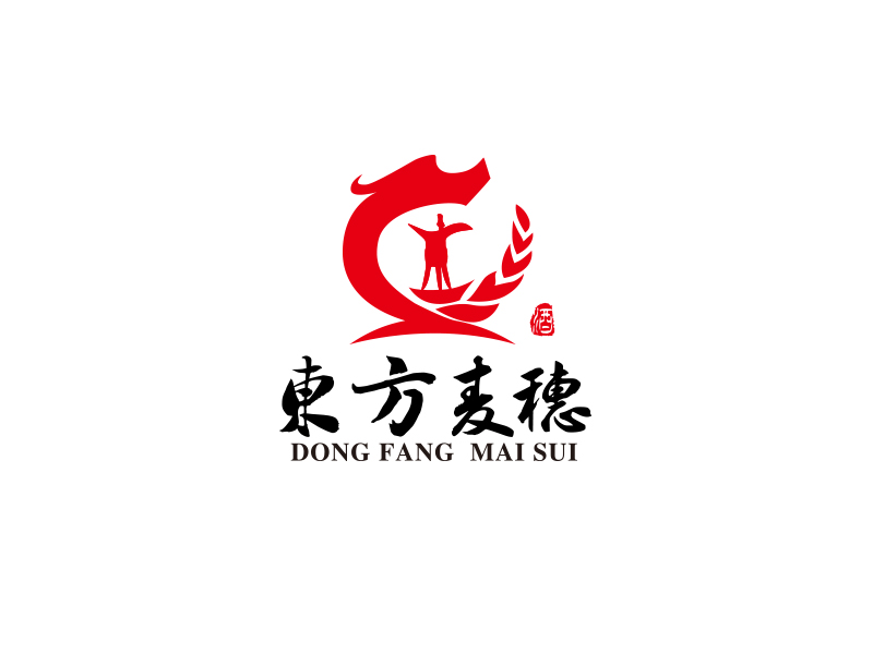 宋从尧的白酒品牌，东方麦穗logo设计