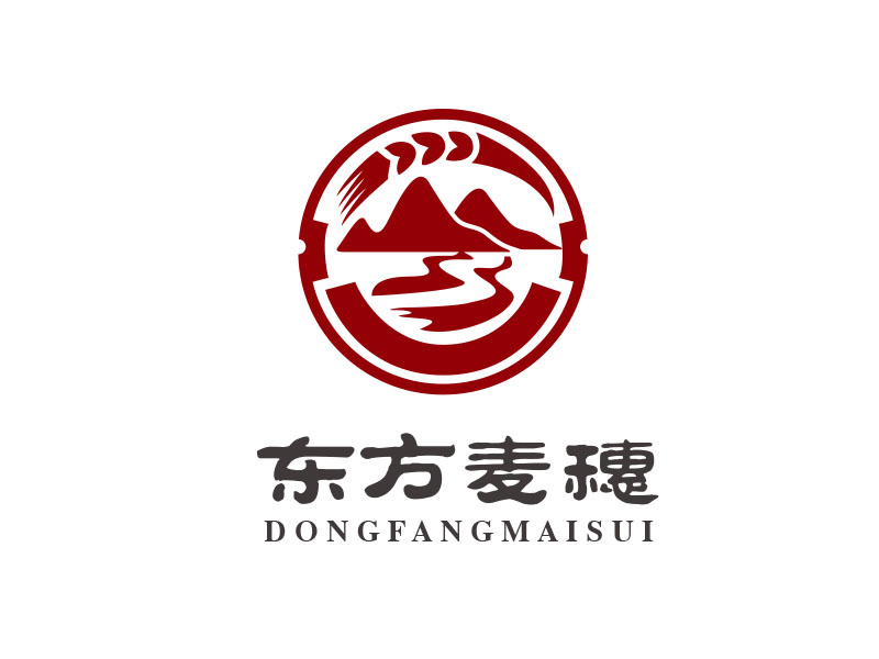 朱红娟的白酒品牌,东方麦穗logo设计
