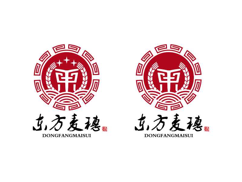 秦光华的白酒品牌,东方麦穗logo设计