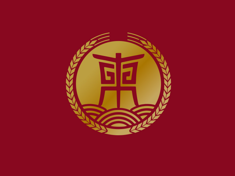 秦光华的白酒品牌，东方麦穗logo设计