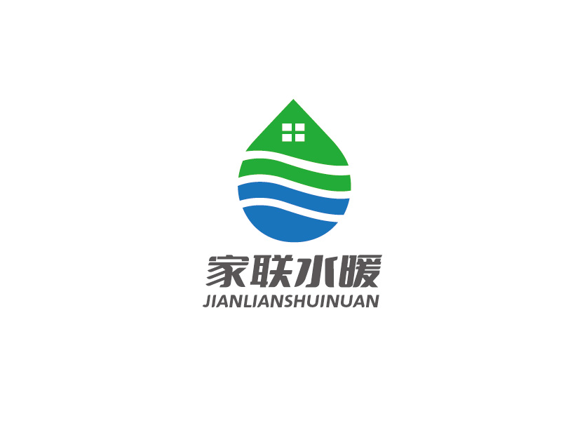 李宁的家联水暖logo设计