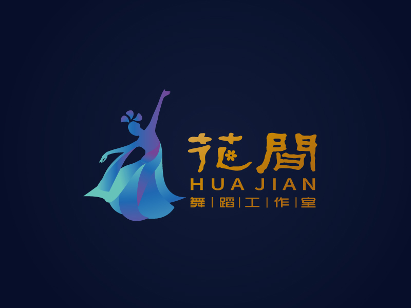 张俊的花间舞蹈工作室logo设计