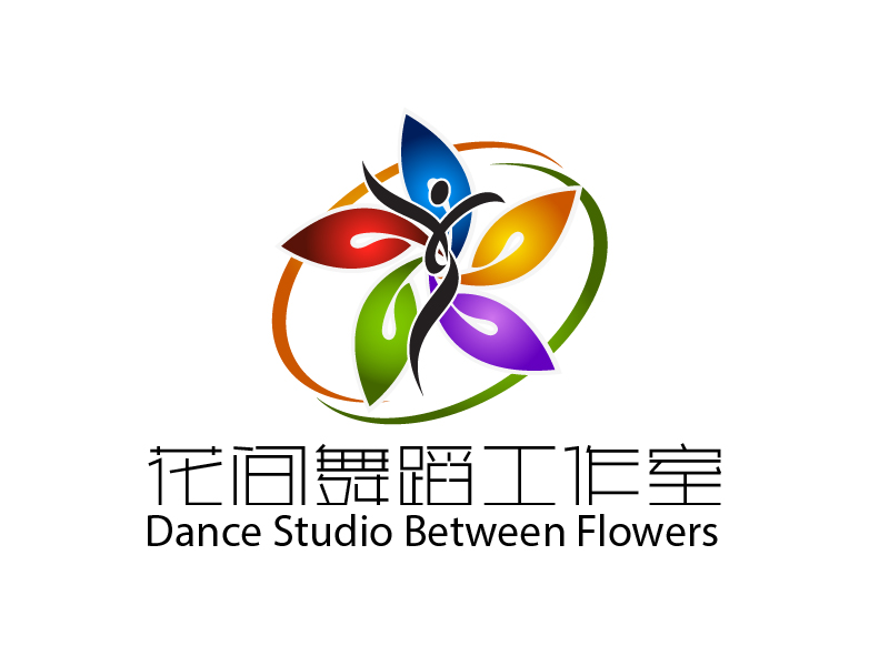 晓熹的花间舞蹈工作室logo设计