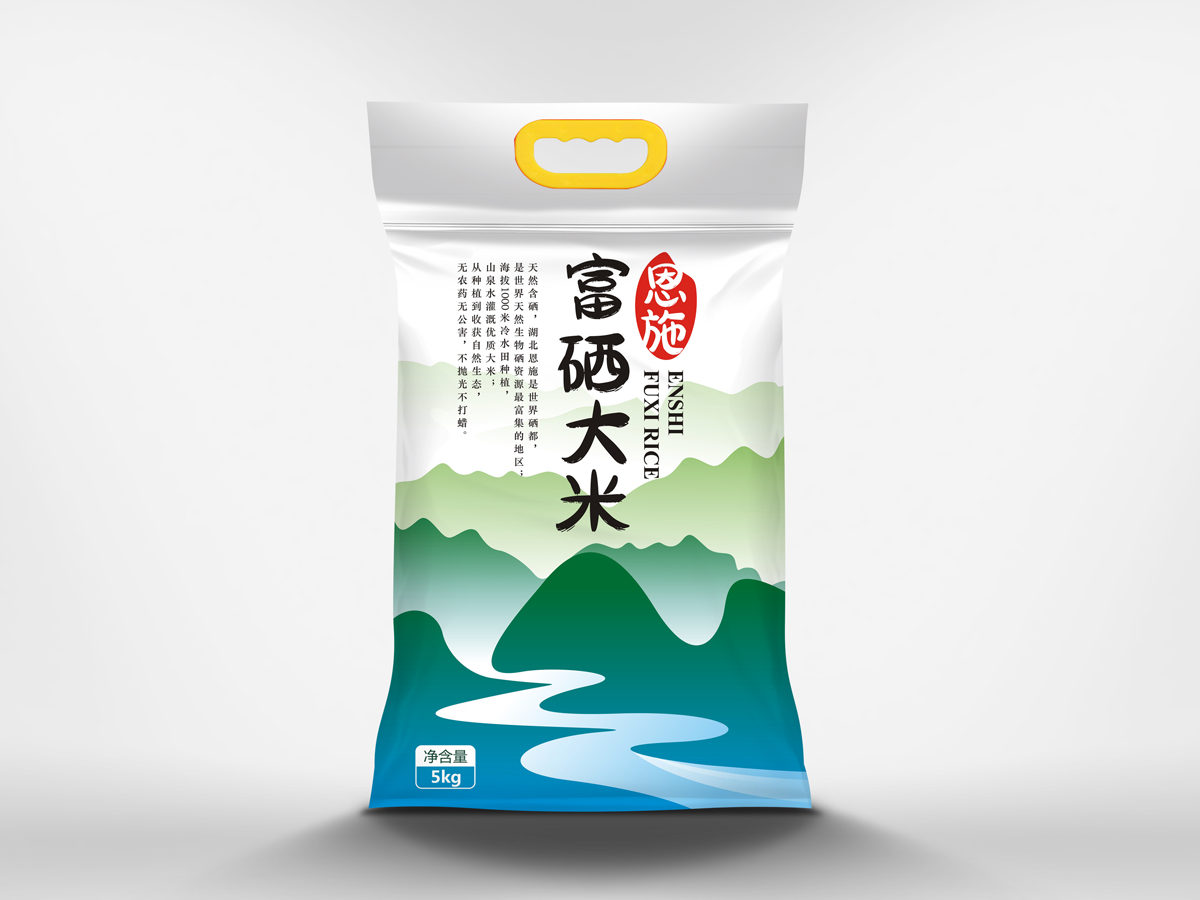 谭家强的大米包装袋设计logo设计