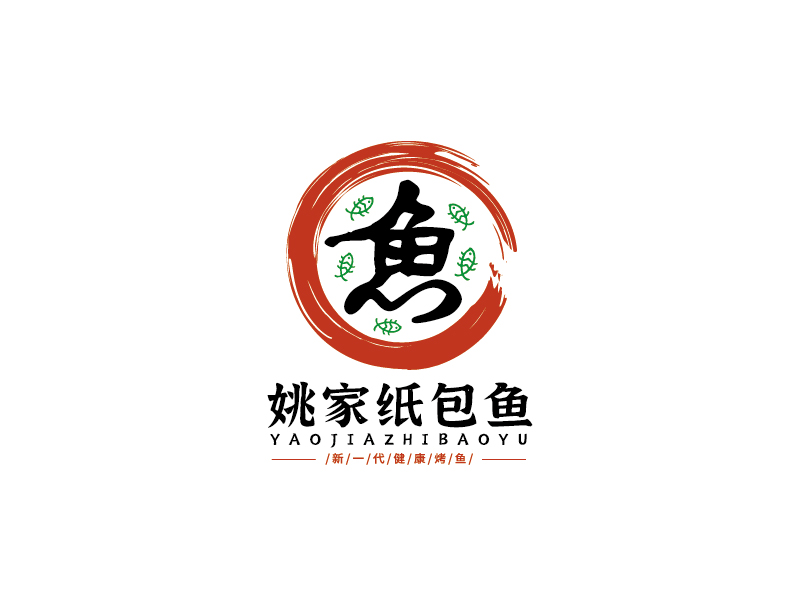 李宁的姚家纸包鱼logo设计
