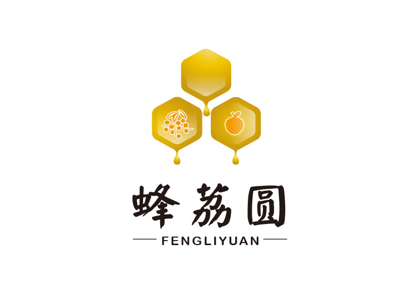 朱红娟的蜂荔圆logo设计