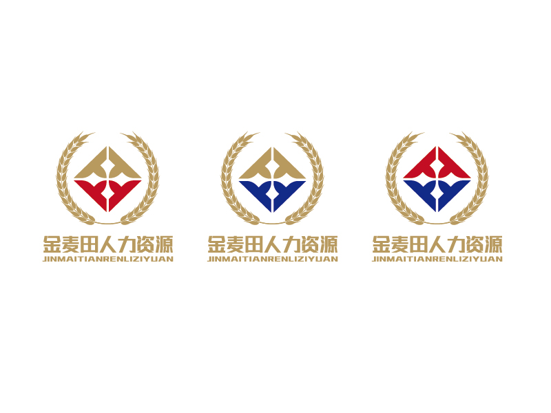 李宁的合肥金麦田人力资源服务有限公司logo设计