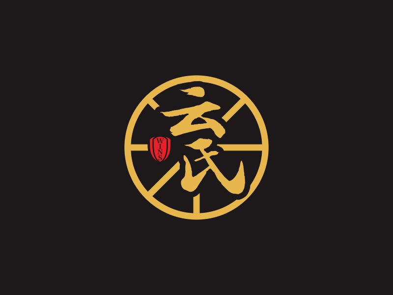 何嘉健的标志: 马车轮  公司名字: 云氏( WINS)logo设计