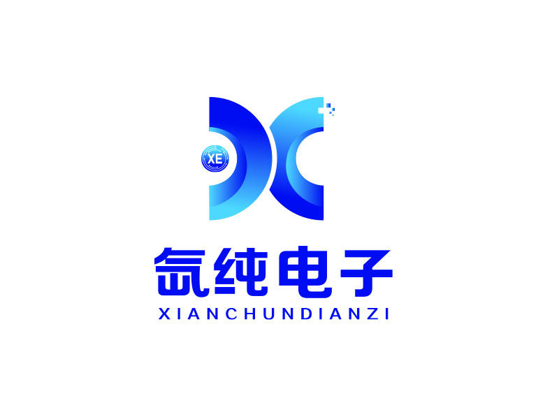 朱红娟的江苏氙纯电子材料有限公司logo设计