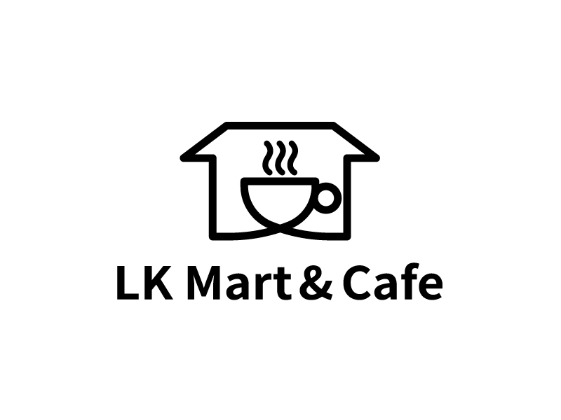张俊的LK Mart & Cafe 咖啡厅定制LOGO设计logo设计
