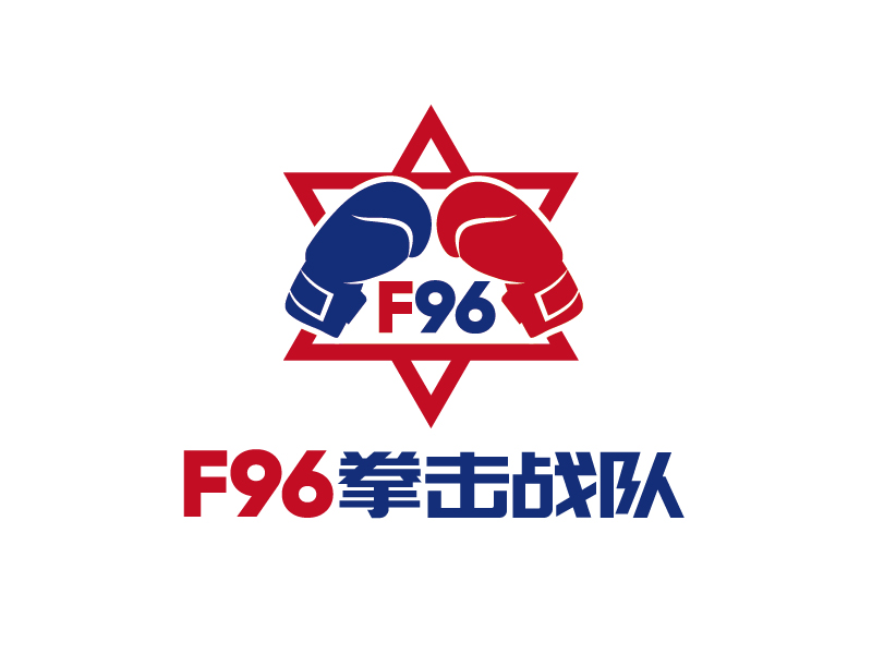 张俊的F96拳击战队 盾牌LOGOlogo设计