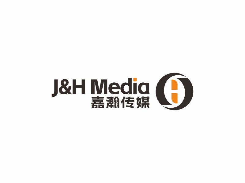 何嘉健的J&H Media 嘉瀚传媒logo设计