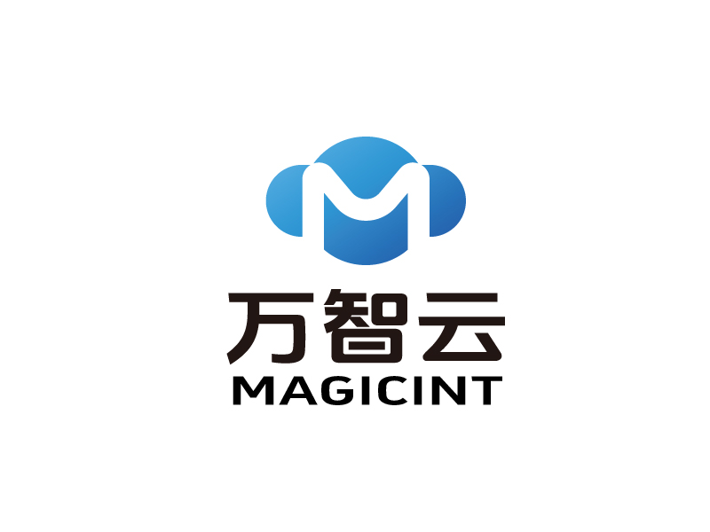 张俊的中文:万智云 英文:magicintlogo设计