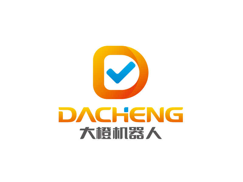 张俊的大橙机器人/橙擎机器人科技logo设计