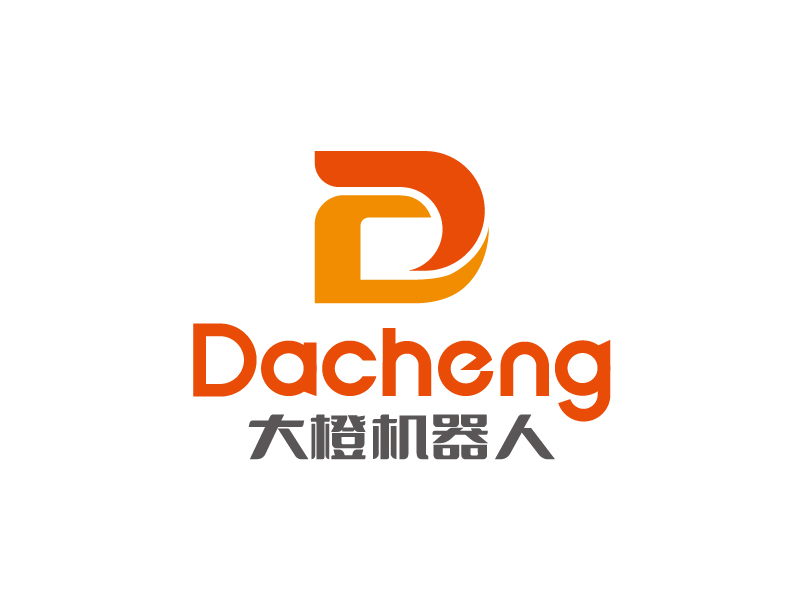 张俊的大橙机器人/橙擎机器人科技logo设计