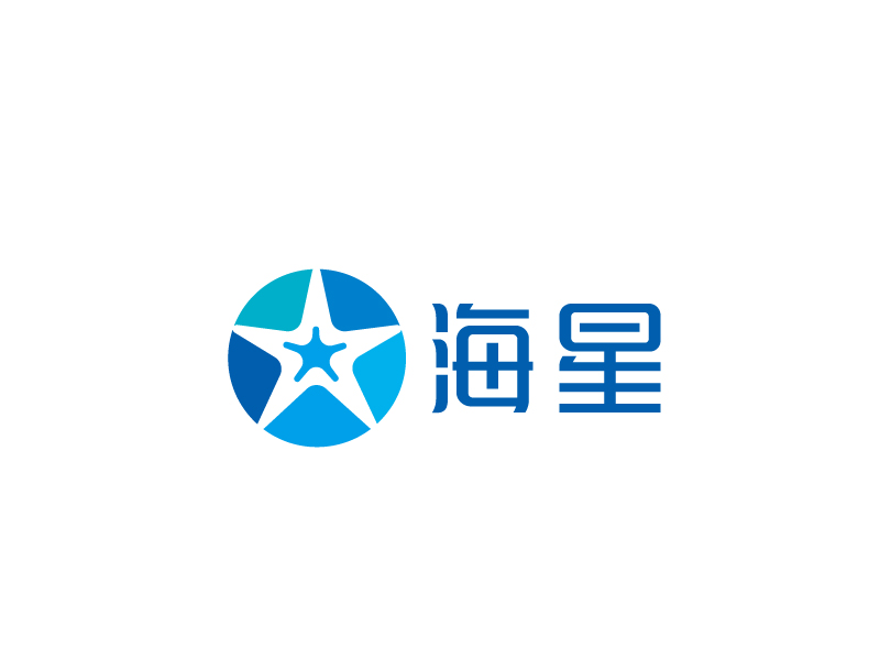 张俊的泳池清洁机器人公司旗下的海星品牌logo设计