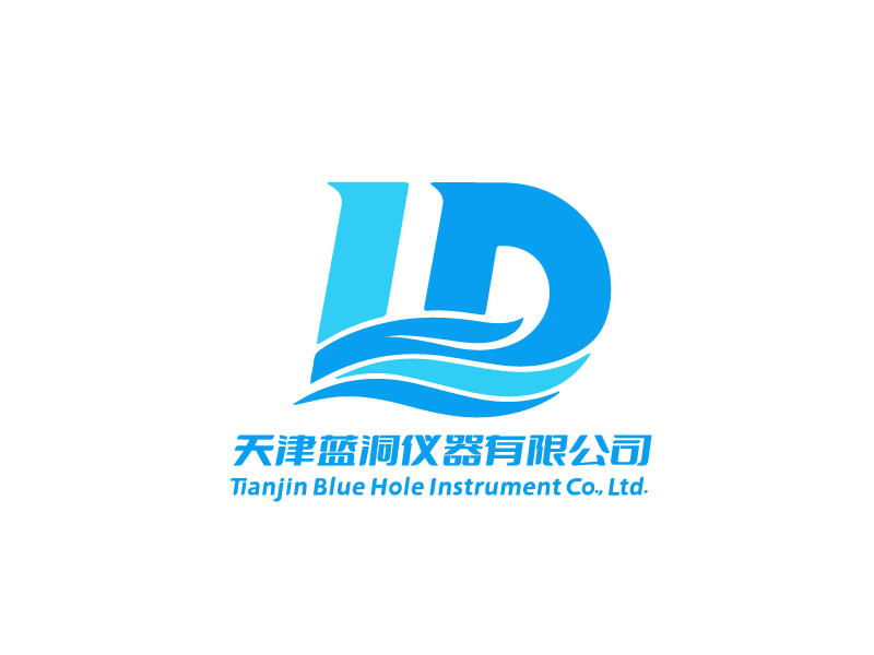 李宁的天津蓝洞仪器有限公司logo设计