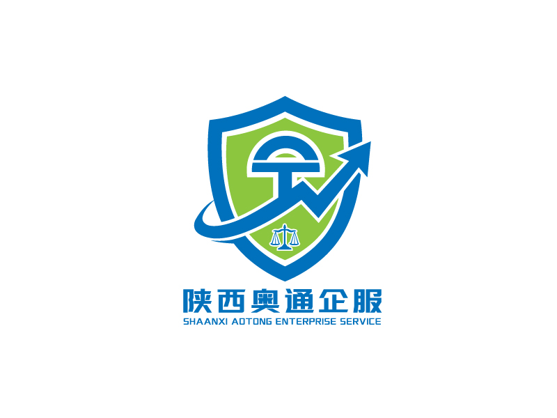李宁的陕西奥通企业服务有限公司logo设计