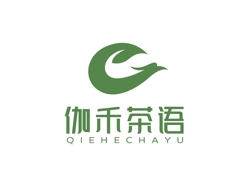 张俊的伽禾茶语logo设计