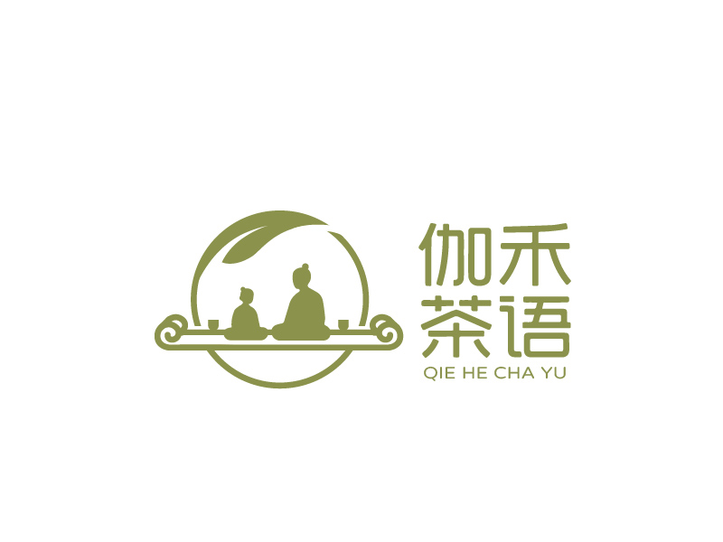 张俊的伽禾茶语logo设计