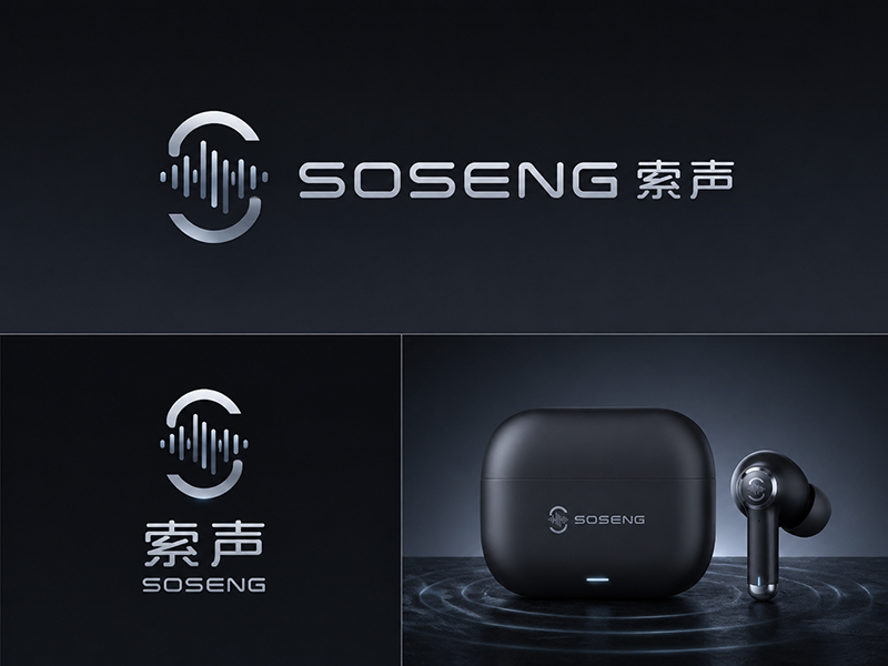 李巧的英文 soseng 中文 索声logo设计