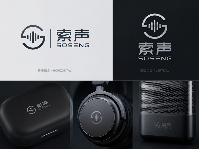 李巧的英文 soseng 中文 索声logo设计