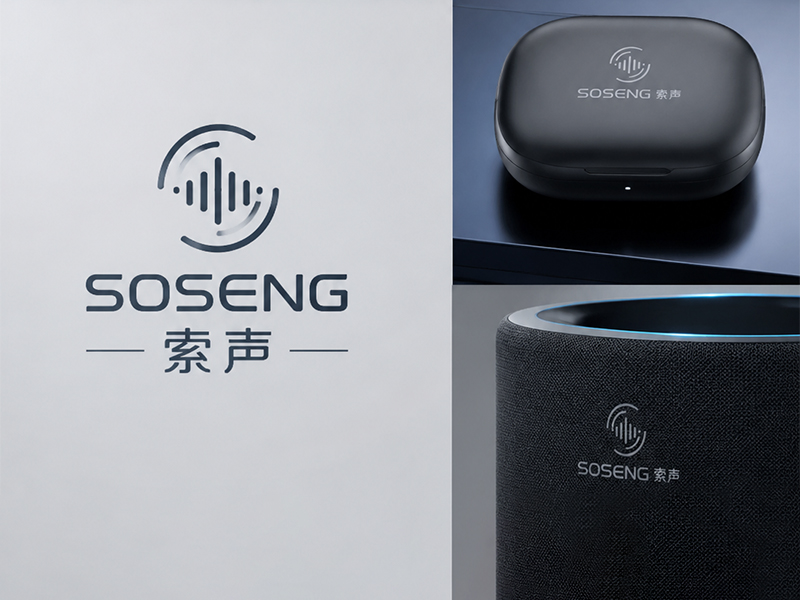 李巧的英文 soseng 中文 索声logo设计