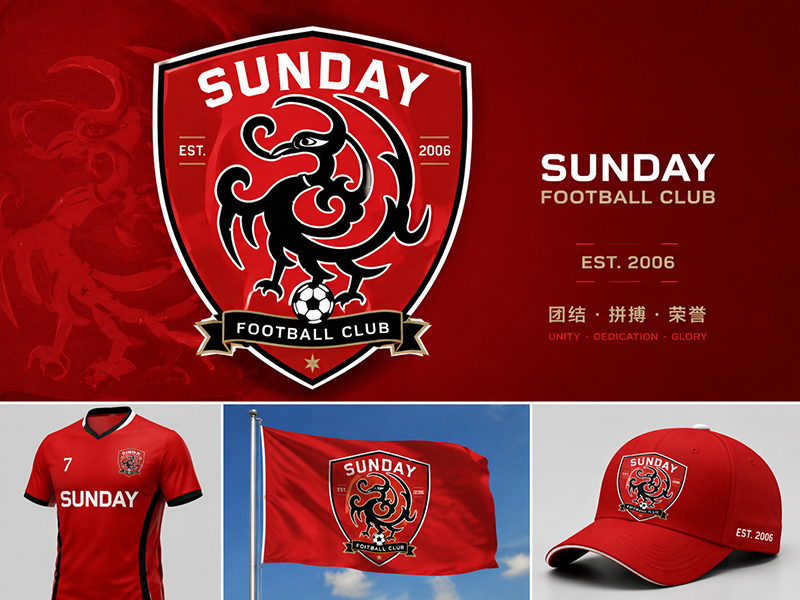 李巧的sunday足球队队徽logo设计