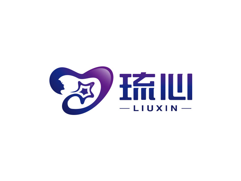 朱红娟的琉心logo设计
