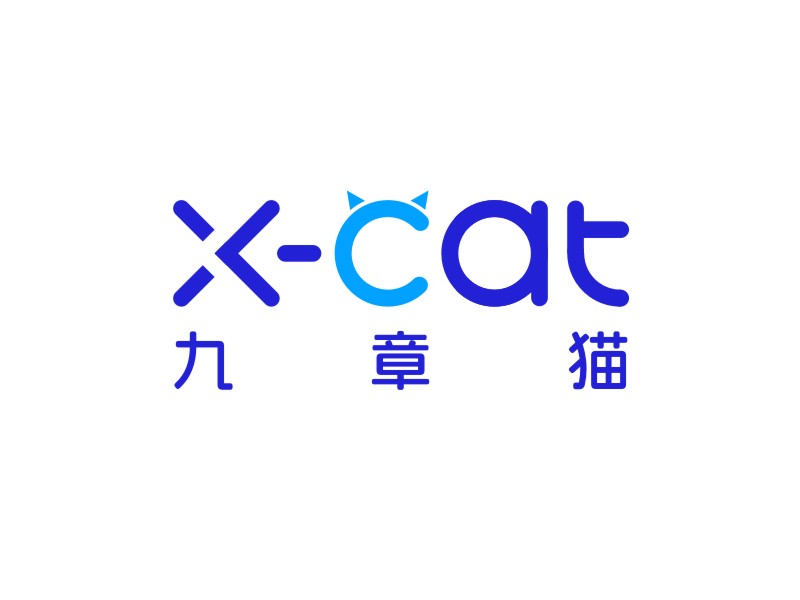 谭家强的X-cat,中文名:九章猫logo设计