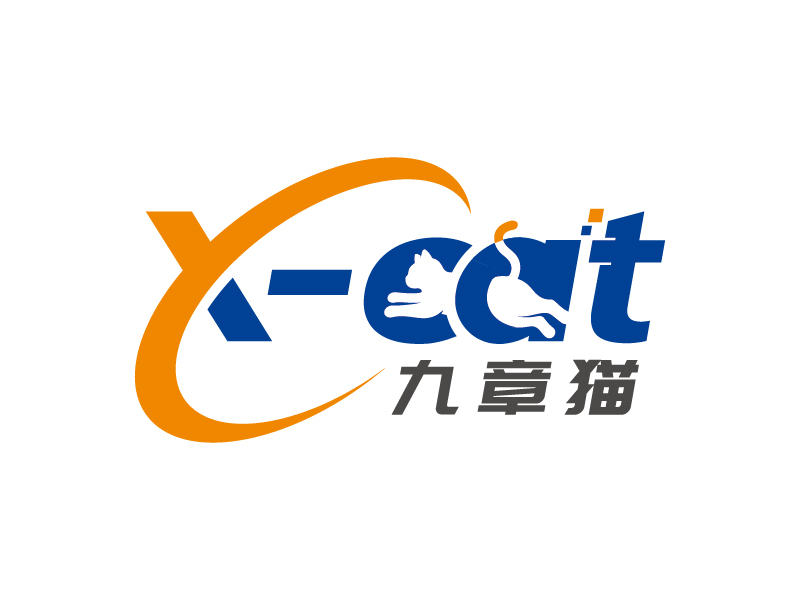 王涛的X-cat,中文名:九章猫logo设计