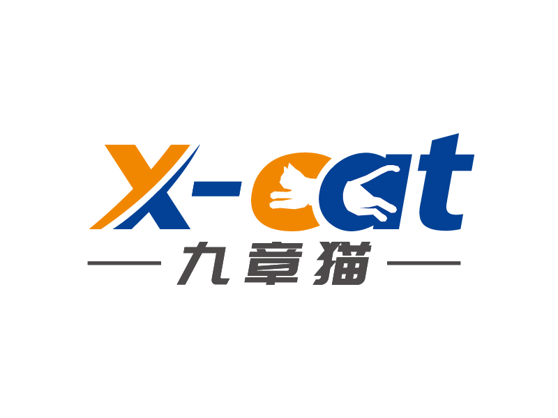 X-cat,中文名：九章猫logo设计