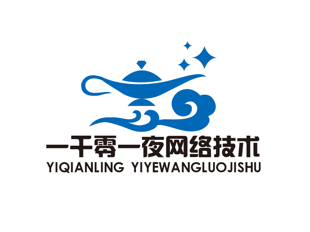 一千零一夜网络云元素LOGO设计 - LOGO123