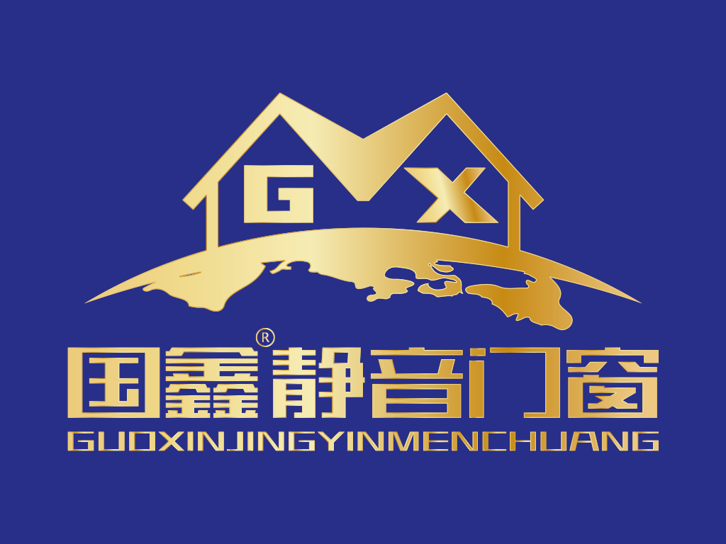 国鑫静音门窗LOGO设计 - LOGO123